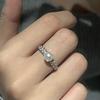 Anillo de plata de ley con perla de agua dulce auténtica, 7-8, elegante, ligero, de lujo, de alta gama, abierto, redondo, fuerte y ligero, para mujer.