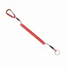 Cable de acero con mosquetón, popular en AliExpress, cordón retráctil portátil para llaves anti-pérdida, cuerda anti-pérdida para equipo de pesca