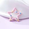 Estrella de Cinco Puntas Goteo de Aceite Metal DIY Accesorios de Joyería Hechos a Mano Hebilla de Resorte Colgante Anillo Conector Pintura Colorido Tramo