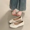 Primer Encuentro Jifa Bailarinas Francesas con Lazo Mujer Nuevas Otoño 2026 Retro Suaves de Corte Bajo Punta Redonda Zapatos de Salón