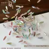 Pedras de Strass Hua Zi de Fundo Plano para Nail Art, Strass Brilhantes K9 de Borda Invertida Pequenos de Fundo Plano de Formato Irregular, Decorações Coloridas Mistas de Strass para Unhas