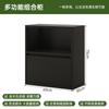 Estante Estilo Medieval, Rack de Armazenamento de Chão ao Teto Montado na Parede, Gabinete de Grade Preta para Sala de Estar, Armário de Armazenamento, Estante Combinada para Janela de Canto