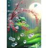 Luna de flor de durazno 5D pintura de diamantes diy completo diamante creativo sala de estar dormitorio pegatinas de diamante venta al por mayor transfronteriza venta directa de fábrica