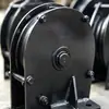 Rastrillo minero cargador rueda guía polea de grúa operación simple larga vida útil cargador de roca rueda trasera