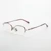 Gafas de Montura Pura de Titanio M6719S para Hombres y Mujeres, Montura Retro, Montura de Titanio, Gafas de Media Montura, Gafas Ligeras