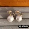 Pendientes de Clip de Perlas para Mujeres Sin Perforaciones, Pendientes con un Diseño Único, Estilo Vintage de Nicho, Pendientes de Alta Gama con un Temperamento Refinado
