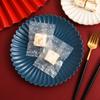 Bolsa de embalaje de turrón crujiente de copo de nieve directo de fábrica, bolsa sellada para máquina de pastel de botón transparente de leche y azufaifo rojo neto 100