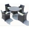 Juego de cuatro piezas de mesa y silla de ratán para restaurante al aire libre, combinación de mesa y silla para patio, muebles de ratán para hotel, muebles de ratán para ocio al aire libre