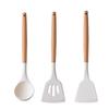 Light Edition Punho de madeira silicone utensílios de cozinha 11 peças Set Kitchen Tools Pá de cozinha e colher 11 peças Set Kitchen Sets