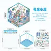 Novos Stickers de Paisagem Micro 3D de Clima de Ano Novo Cruzamento de Fronteira pet Paisagem Cabana Cena Stickers Atacado de Fábrica
