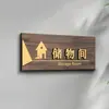 Placa de Puerta de Oficina de Madera Maciza Cartel Hecho a Medida Señal Direccional Oficina del Director General Estilo Elegante Veta de Madera Fuente Tridimensional