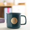 Taza de cobre con patas rectas, taza de agua de cerámica esmaltada para el hogar, taza de café sencilla, taza personalizada con impresión de logotipo.