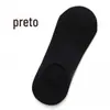 Meias de Verão Femininas Finas Meias de Cano Baixo Femininas Masculinas Meias Cor Sólida Preto e Branco Meias de Poliéster Algodão Respiráveis Absorventes de Suor Invisíveis Meias Descartáveis