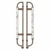 Manijas de Puerta Especiales de Mármol y Acero Inoxidable para Proyectos Hoteleros y Residenciales, Pasamanos de Puerta de Piedra de Acero Inoxidable Engrosado