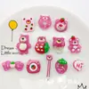Dibujos Animados Transparente Polvo Fino Oso Fresa Resina Accesorios diy Funda de Teléfono Tocado Hebilla de Zapato Abanico Decoración Parche Material