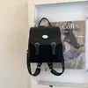 Mochila Estilo Universitário Retrô Fofa Feminina 2025 Nova Bolsa de Mão Costurada com Textura de Alta Qualidade Mochila Pequena para Deslocamento