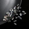 Miçangas de Vidro Coloridas em Forma de Gota Miçangas Diamantadas Feitas à Mão DIY Cortadas Miçangas Bordadas à Mão com Furo Lateral Miçangas de Cristal Espalhadas Acessórios para Vestuário