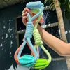 Juguete de Correa para Perro Mascota, Elástico Interactivo, Dispensador de Premios, Pelota de Rugby, Juguete para Aliviar el Aburrimiento para Teddy y Corgi, Cuerda Nudosa Resistente para Masticar, Suministros para Mascotas