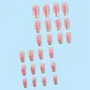 Uñas Portátiles Estilo Diosa de Hadas, Uñas Largas Ballet con Brillo Sencillo, Piezas de Manicura Blanqueadoras Hielo-Transparente, Uñas Postizas