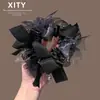 Diadema de Malla con Pedrería de Lujo de Moda, Exquisito Nuevo Estilo 2026 para Cola de Caballo Alta, Recogido y Moño, Accesorio para el Cabello de Alta Elasticidad