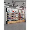 Prateleiras de Cosméticos, Vitrines de Beleza, Produtos para Cuidados com a Pele com Luzes, Modelo Novo Showroom Transmissão ao Vivo Salão de Beleza Expositores