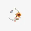 Pegatinas de Tatuaje de Mariposa Girasol Impermeables de Larga Duración para Mujeres, Mejores Amigas, Parejas, Diseños Florales Coloridos Pequeños para el Brazo