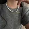 Colar de Pérolas Redondas de Alto Brilho para Mulheres Mais Vendido Choker de Luxo Leve com Toque de Alto Padrão Choker Multiuso Acessório para o Dia das Mães