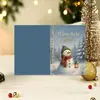 Tarjeta de felicitación plegable de Navidad en inglés, Vintage, Nicho, Gama alta, en blanco, para escribir a mano, Nochebuena, Regalo de Navidad, Tarjeta de bendición