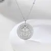 Collar de plata de ley S925 con el dios de la riqueza amarillo, colgante de diamantes con método antiguo para mujer, cadena de lana de estilo chino de moda nacional para mujer.
