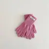 Luvas Infantis Yipan Inverno Cor Doce Laço Luvas Sem Dedos Luvas Quentes Anti-Frio para Meninas Cinco Dedos