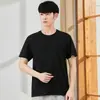 Nueva camiseta de primavera y verano 2021 para hombre, sudadera juvenil, color liso, camiseta básica, cuello redondo, manga corta, camiseta para hombre al por mayor