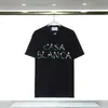 Camiseta de comercio exterior fuente nicho verano nuevo estampado logo Casablanca camiseta de manga corta mujer 100% algodón puro
