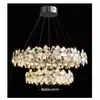Sala de estar de estilo europeo, dormitorio, comedor, estudio, candelabro francés de cristal floral LED, lujo ligero y grandioso, adecuado para vestíbulos de hoteles y villas