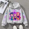 Sudadera con capucha fina de moda infantil, estampado de Kpop, anime, dibujos animados, venta caliente, jersey de cuadros para primavera y otoño de Amazon