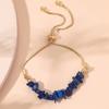 Pulseira Distintiva de Cascalho Natural Estilo Coreano Puxar Ajustável Moderna Linda Pulseira de Gema Menina Joia Bonita