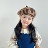 Venta Caliente Transfronteriza Otoño e Invierno Boina Infantil Estilo Retro Americano Sombrero de Pintor Estampado de Leopardo Cepillado Sombrero de Calabaza Navideño