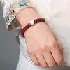 Cuentas de Barril de Sándalo Rojo para Pulsera Estilo Danza del León DIY, Tamaño 8x8, Cuentas de Oración Unisex, Fabricante de Joyería Decorativa
