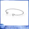 Panjia S925 cobre blanco plata oro rosa cuentas redondas moda Pulsera abierta Accesorios DIY pulsera de cadena básica pulsera