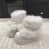 Botas de nieve de suela gruesa para mujer, que aumentan la altura, nuevo estilo de invierno 2026, cálidas y forradas de felpa, muy estilosas, zapatos de algodón casuales y versátiles