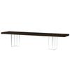 Mesa de Té Creativa Banco de Trabajo de Diseño Viento Sedoso Fresno Carbón Mesa de Comedor Plato Grande Negro Mesa de Té de Madera Maciza