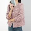 Chaqueta Rosa de Pequeño Aroma 2024 Primavera y Otoño Nuevo Estilo Elegante Pequeño Aroma Versátil Ropa de Trabajo Chaqueta de Mujer Estilo Coreano Moderna