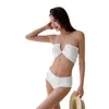 Nuevo en stock Bikini triángulo de color sólido europeo y americano Traje de baño dividido transfronterizo Venta al por mayor Traje de baño sexy para damas bikini