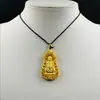 Colgante Hueco de Imitación Oro Buda Maitreya y Guanyin, Colgante de Cabeza de Buda Chapado en Oro Unisex para Puestos de Mercado Nocturno y Ferias de Templos