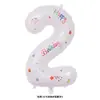 Globo digital de película de aluminio blanco impreso de 32 pulgadas para cumpleaños, diseño de escena para fiesta de fotos de cumpleaños infantil