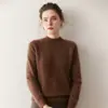 Tricô de Caxemira Outono e Inverno Feminino Sete Pontos Raglan Manga Longa Versátil Solto Moda Camisa Base Gola Alta Meia Pulôver