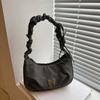 Bolso Femenino de Moda Bajo el Brazo 2026 Verano Nuevo Diseño Francés de Nicho de un Solo Hombro Plisado Estético Bolso de Media Luna Transfronterizo