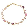 Pulseira Exquisita Colorida Popular da Moda com Zircônia Doce Elegante Pulseira Ins Versátil Acessível Luxo Joias de Alto Padrão para Mulheres