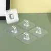 Parche Adhesivo Fuerte Sin Marcas Sin Perforaciones Adhesivo de Tornillo Adhesivo Estante de Almacenamiento Hebilla de Garra Transparente Dibujo Uña de Dibujo Sin Marcas Broche