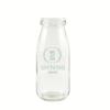 Botella Redonda Transparente para Bebidas al por Mayor Botella para Sopa de Hongo Blanco de Leche Botella para Yogur Botella de Vidrio Sellada de Grado Alimenticio Resistente a Altas Temperaturas