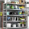 Estante de Almacenamiento de Cocina de Acero Inoxidable Engrosado Estante de Almacenamiento de Múltiples Niveles de Pie Estante de Almacenamiento Estante Organizador Estante para Horno Estante para Microondas